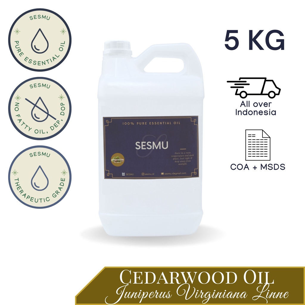5 KG / 5 L / 5000 ML CEDARWOOD (KAYU CEDAR) 100% PURE ESSENTIAL OIL / MINYAK ATSIRI