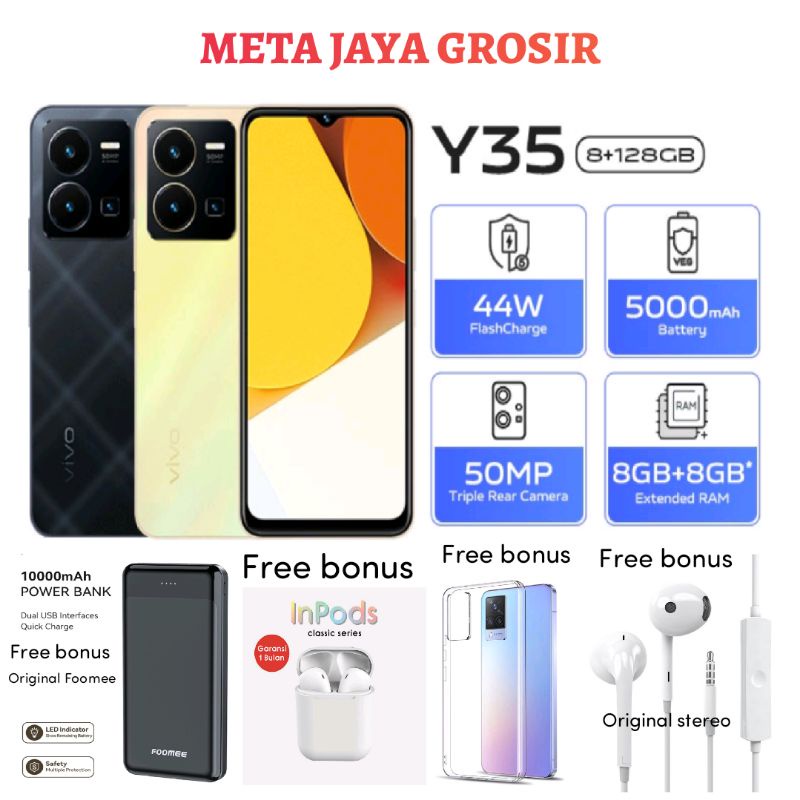 Vivo Y35 Ram 8+8(16gb) Rom 128gb All ful in one