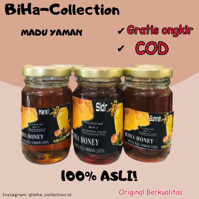 

Madu yaman II Madu Yaman Sidr | Madu Marai/Mara’i | Madu Sumroh/Sumra Premium High Quality Yemeni Honey II Oleh oleh Haji dan Umroh