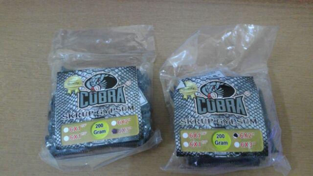 Skrup Gypsum / Drywall cobra #6x2 (5cm) Kemasan 200 Gram /bungkus