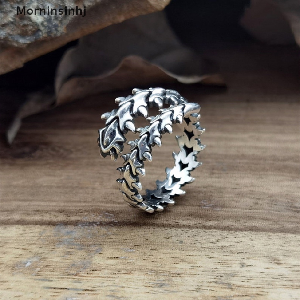 Cincin Model Terbuka Bahan Metal Gaya Punk Gothic Vintage Untuk Pasangan