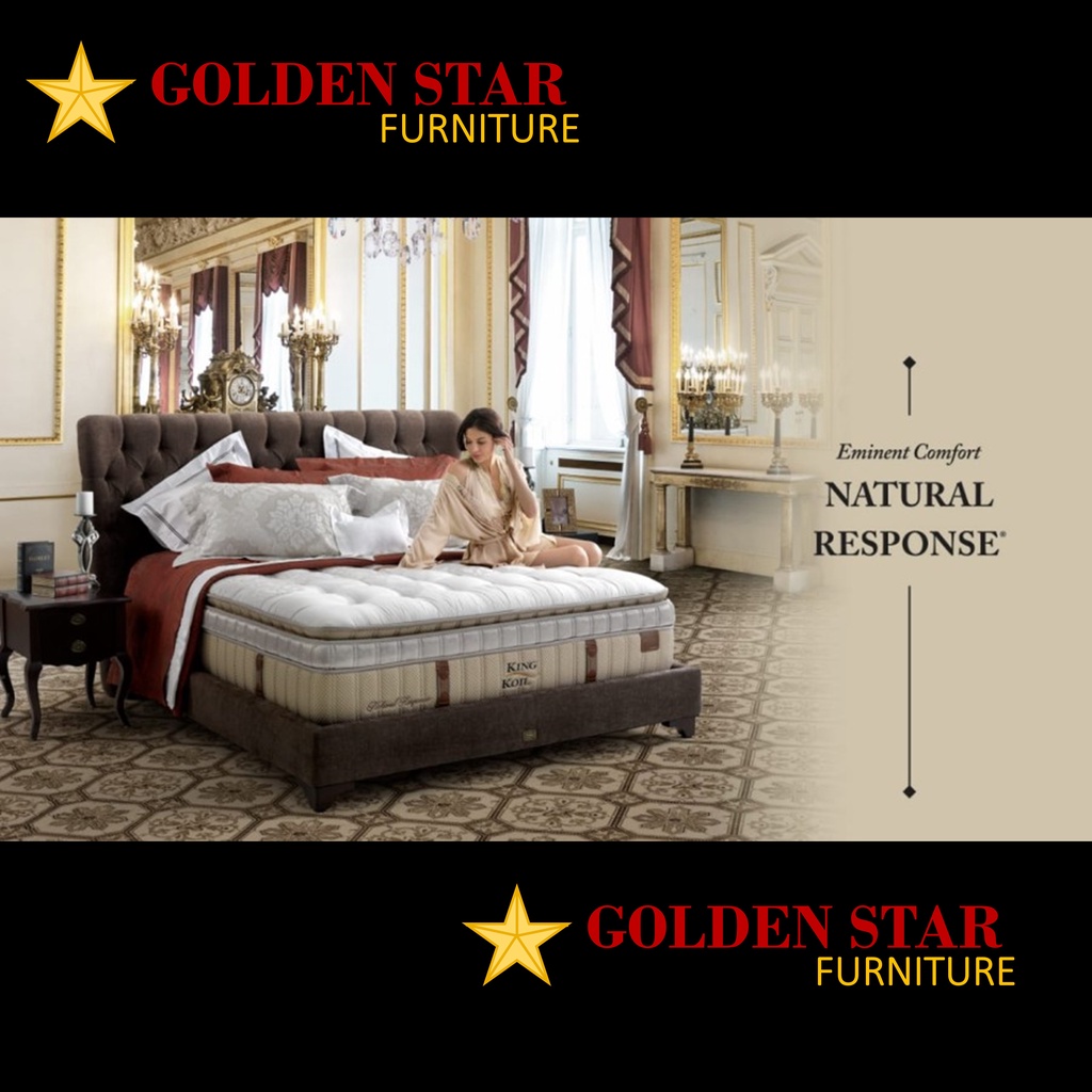 KING KOIL Set / Kasur Natural Response NR 160/180/200 Spring Bed