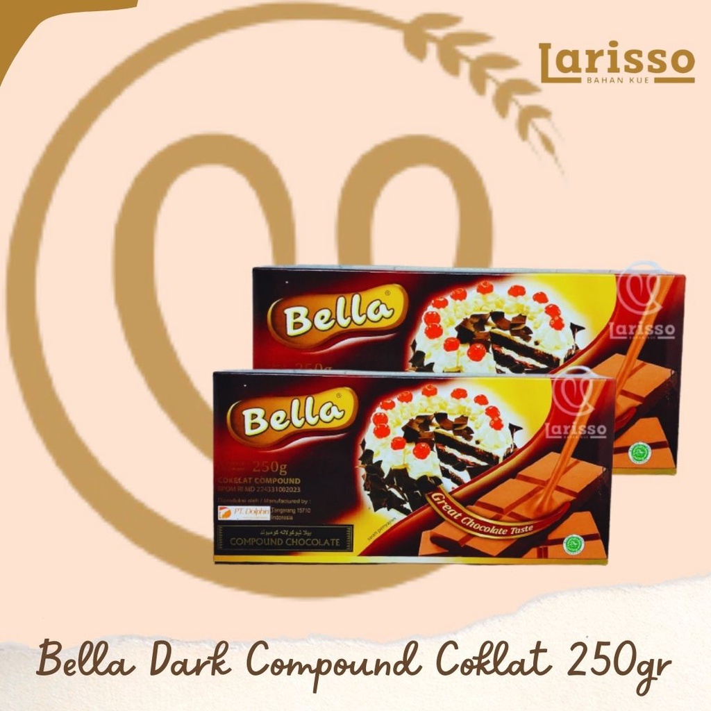 

BELLA COKLAT COMPOUND DARK CHOCOLATE 250GR