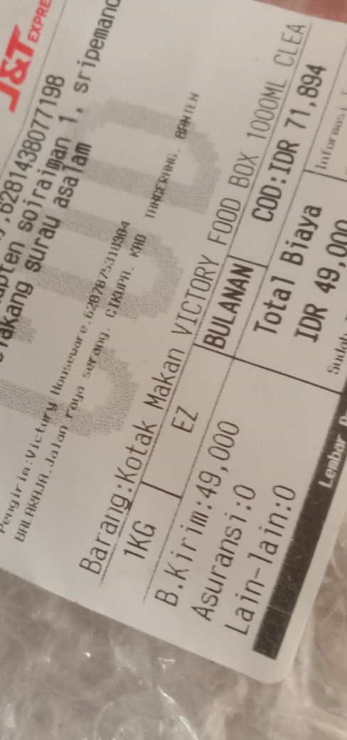 Kotak Makan Victory Food Box 1000ml Clear Beli 2 Set Lebih Hemat