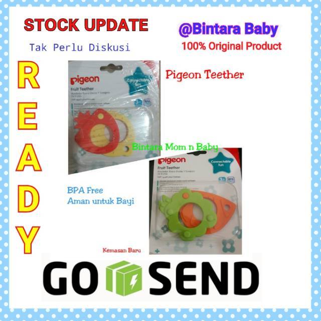 Pigeon Teether Mainan Gigitan Bayi Foodgrade Pigeon Teether isi 2