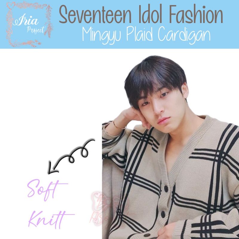 Kpop Idol Fashion - Mingyu Seventeen Cardigan