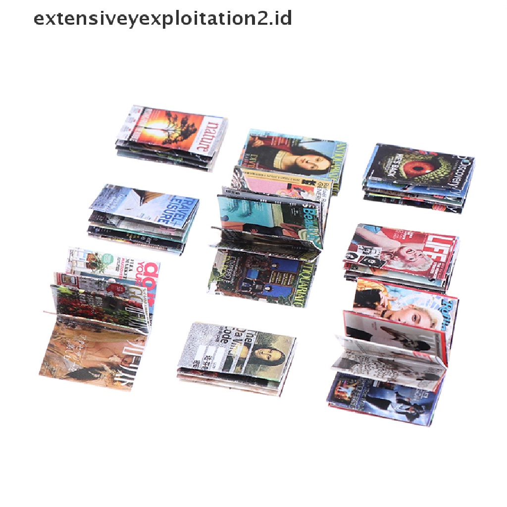 3pcs / set Miniatur Majalah Aksesoris Rumah Boneka 1: 12