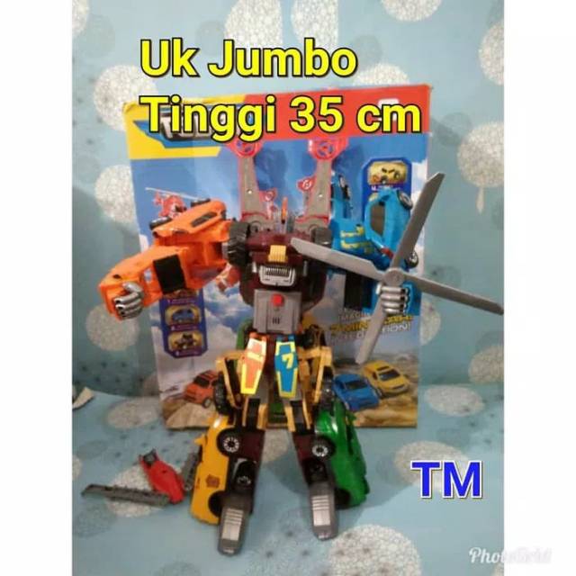 Tobot giga 7 jumbo 35 cm ada lampu dan suara