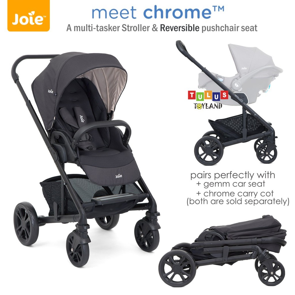 Stroller Joie Chrome Kereta Bayi Reversible Seat Pad Bisa Hadap Ibu Stroller Premium Roda Besar