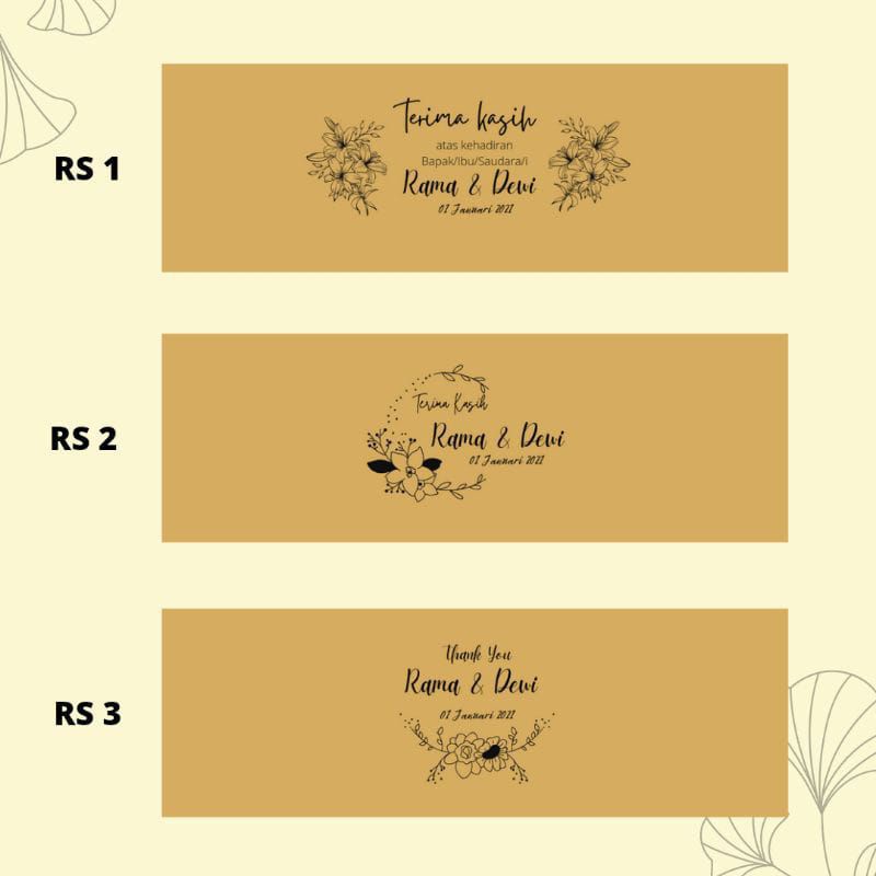 

(TERMURAH) Cetak Roll Souvenir Aesthetic Kertas Coklat Label Souvenir Pernikahan / Label Roll Hijab