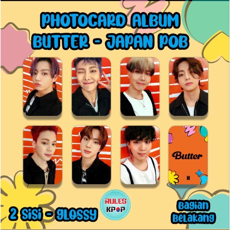 (READY STOCK) PHOTOCARD BTS BUTTER JAPAN POB PHOTOCARD BTS UNOFFICIAL BUTTER WEVERSE JUNGKOOK V JIN