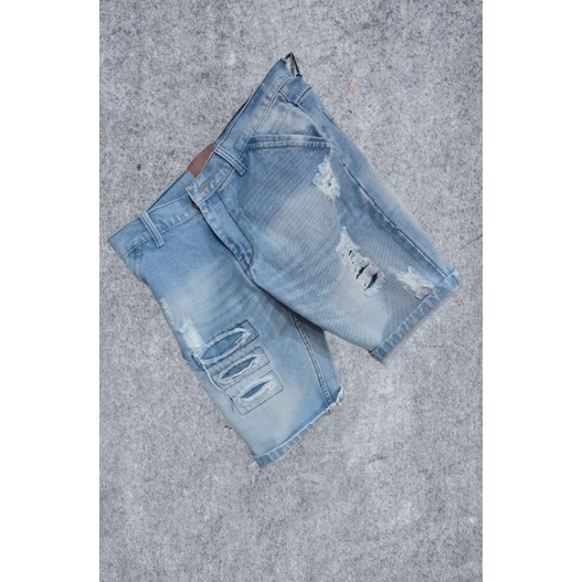 celana pendek sobek - celana pendek pria - celana jeans pria - celana pendek - celana jeans