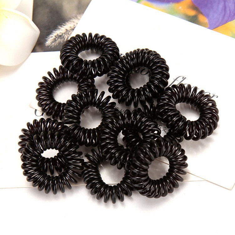 Isi 6 pcs Ikat Rambut seri Karet Spring Spiral