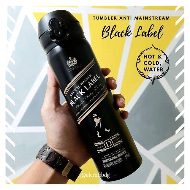 TERMOS TUMBLER CUSTOM BLACK LABEL - BOTOL MINUM CUSTOM 500 ML