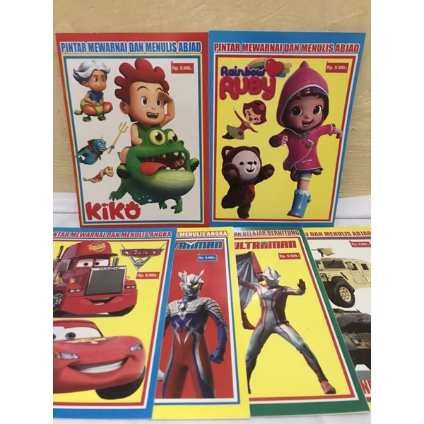 

Murah Buku Mewarnai Anak Belajar Menulis Abjad Karakter Animasi