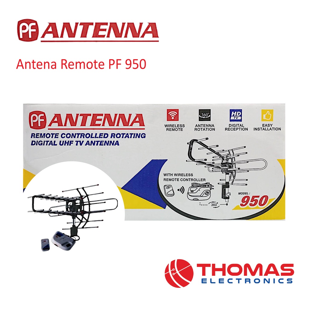 Antenna PF 950 Antena Remote PF950 Asli UHF 360 Free Kabel 3C 10 meter