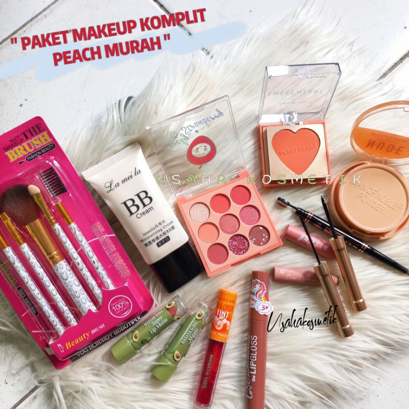 PAKET MAKEUP KOMPLIT MURAH 100K // BB CREAM+BEDAK+LIP TINT+LIP GLOSS+EYESHADOW