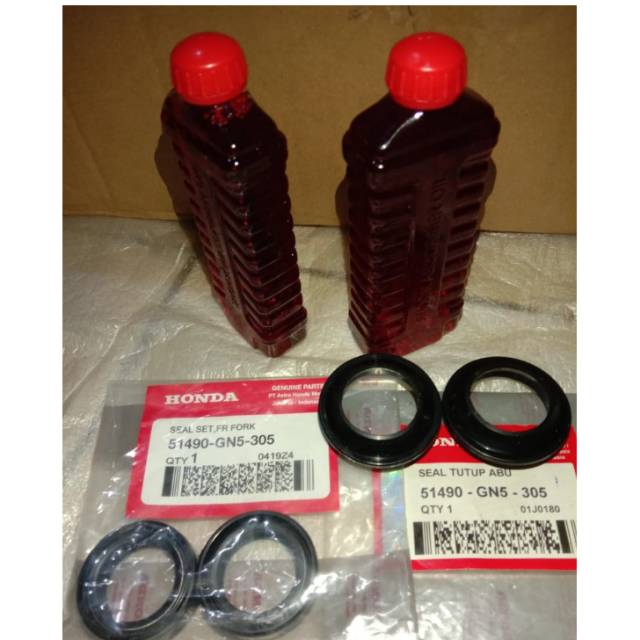 Oli shock+seal shock+sil abu honda Vario 125-150/beat all metik honda