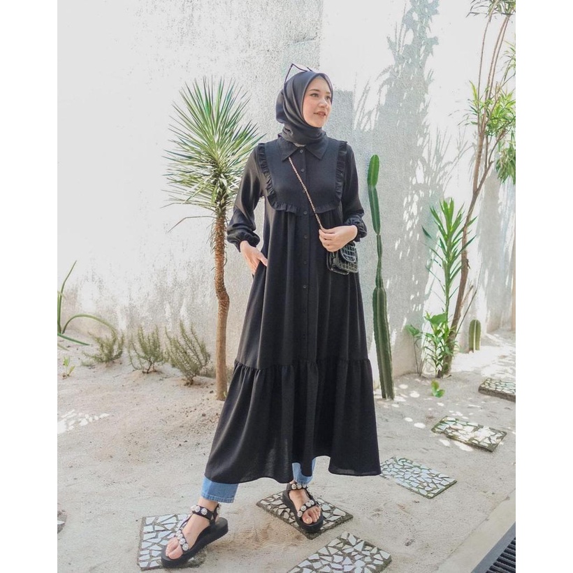 IL - MARISKA DRESS POLOS KOREAN STYLE | GAMIS FASHION MUSLIM WANITA