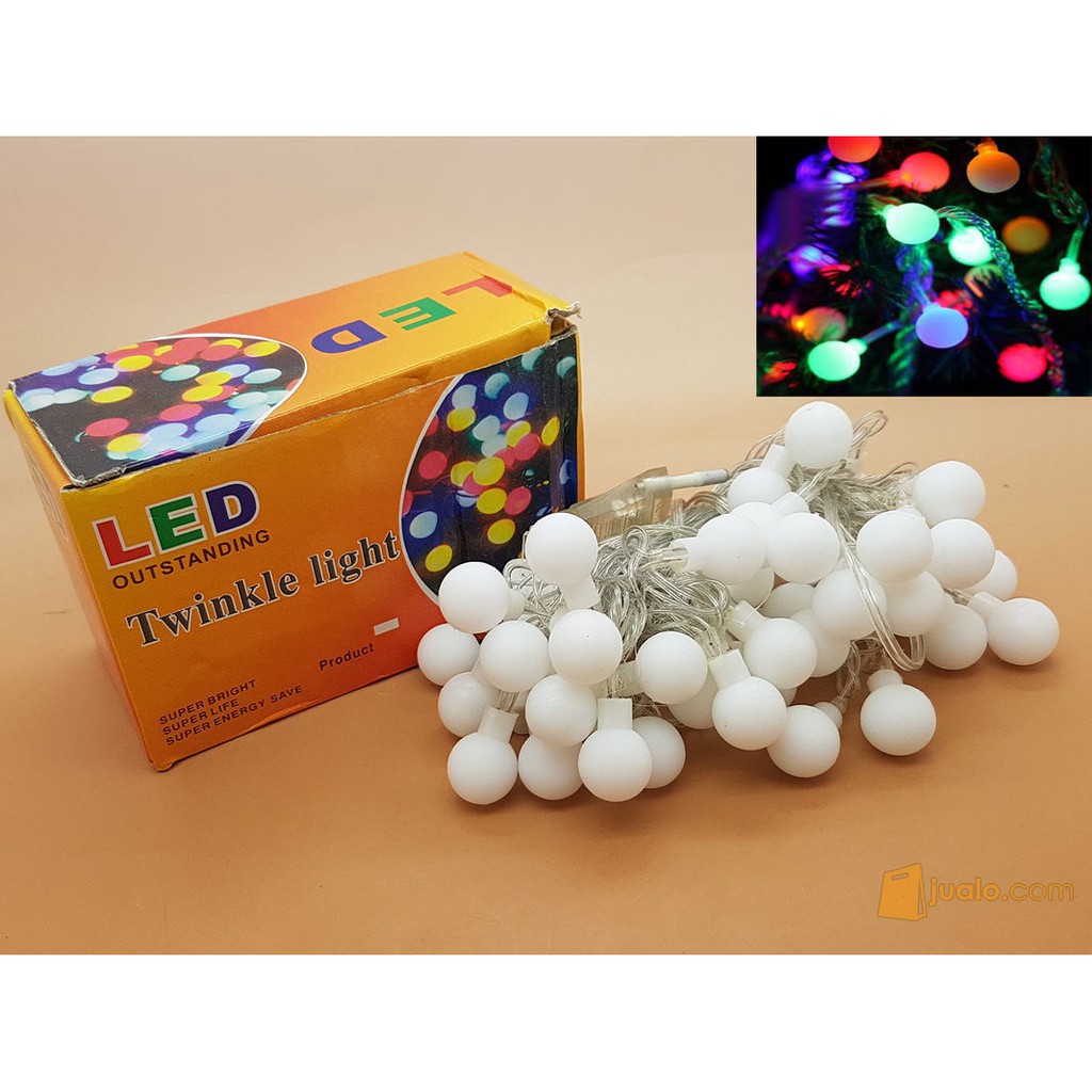 (TB) Lampu Tumblr LED Anggur Bola RGB Bulat Warna Warni Lampu Natal Lampu Hias LED RGB Twinkle Light