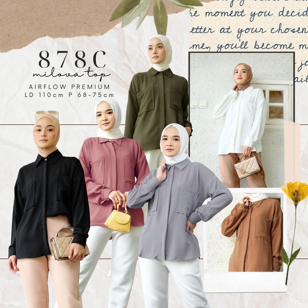 MILOVA SHIRT / BLOUSE / TOP / KEMEJA / ATASAN WANITA / ATASAN KERJA