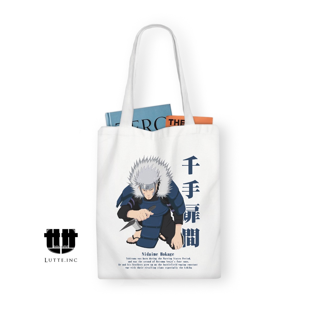 New Totebag Anime Tobirama Senju Tote bag Anime Kanvas Premium Lutte.Inc  ( Naruto Series )