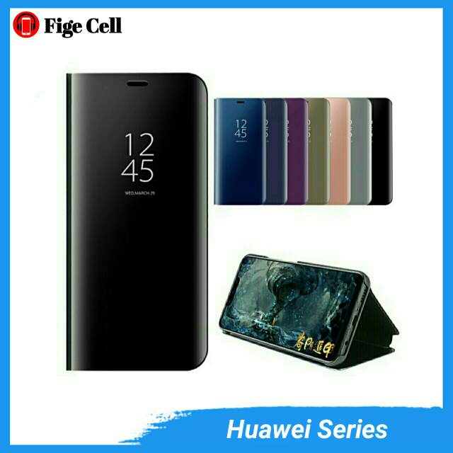 Flip Case Mirror Huawei Y6 2018 View Clear Standing