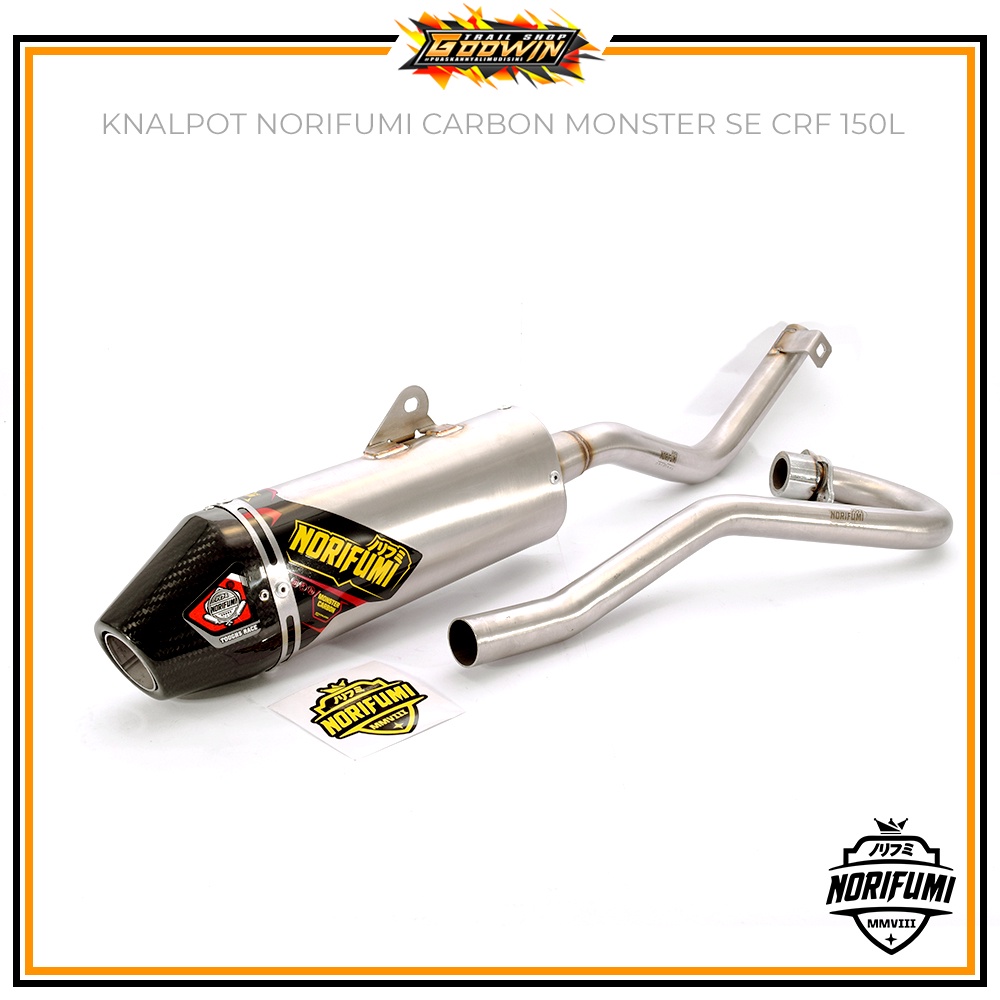 Knalpot Muffler Original NORIFUMI MONSTER KLX 150 BIGFOOT BF DT New CRF 150L CRF 150 L Carbon