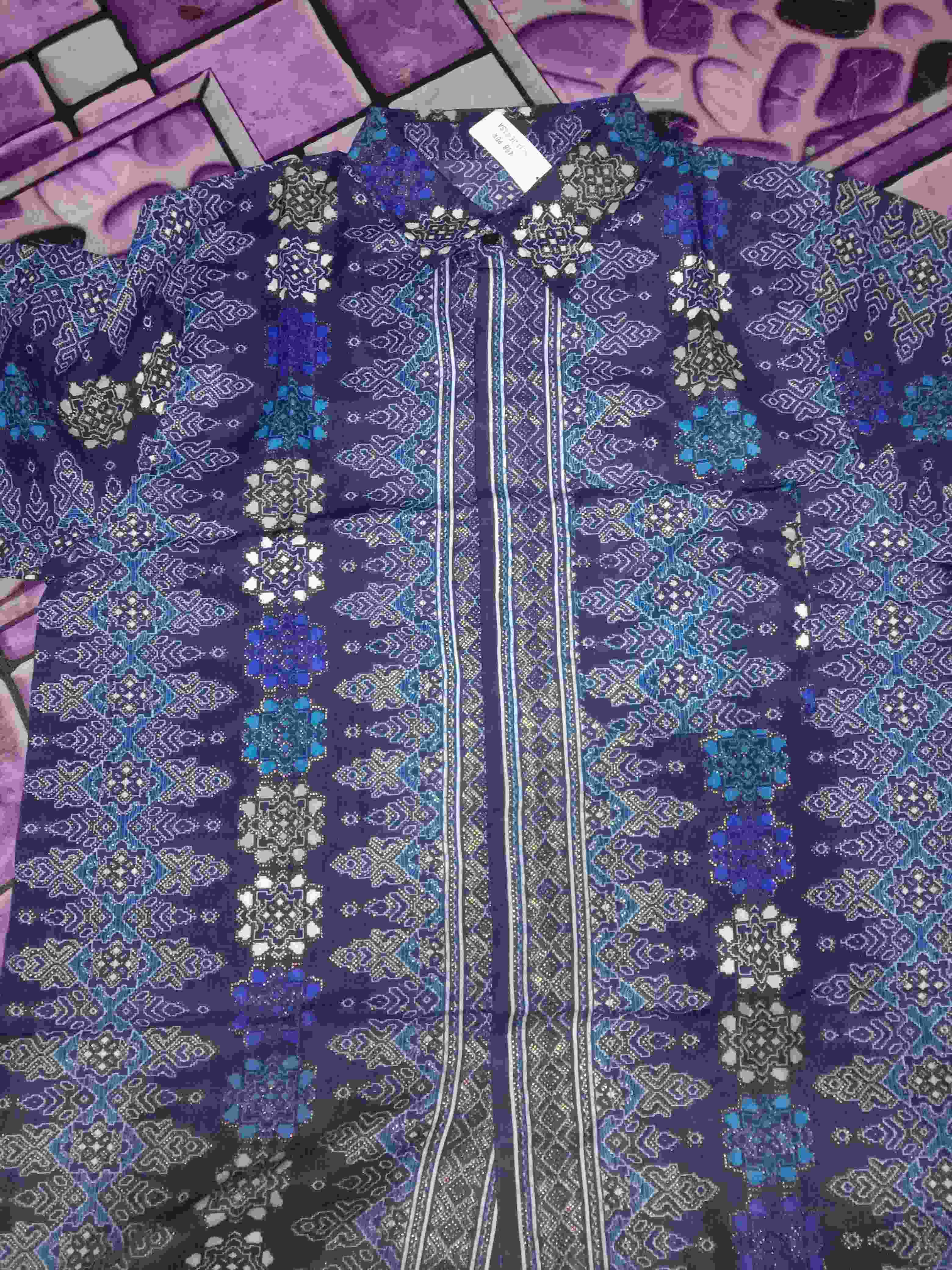 Dlshop Kemeja Batik Toraja Prada Foil Model Klep Intip(real Pict)