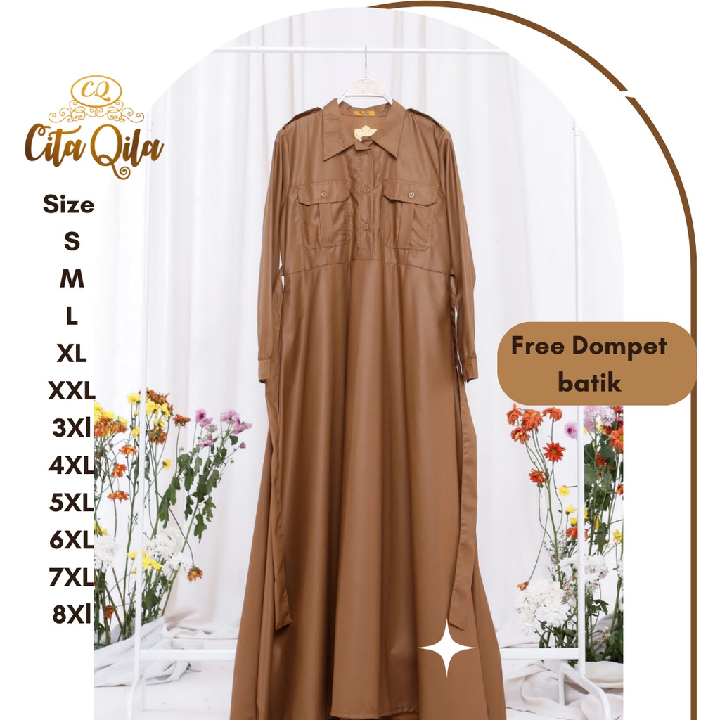 GAMIS PDH DENGAN SAKU DADA DAN PANGKAT / SERAGAM PNS WANITA TERSEDIA UKURAN JUMBO