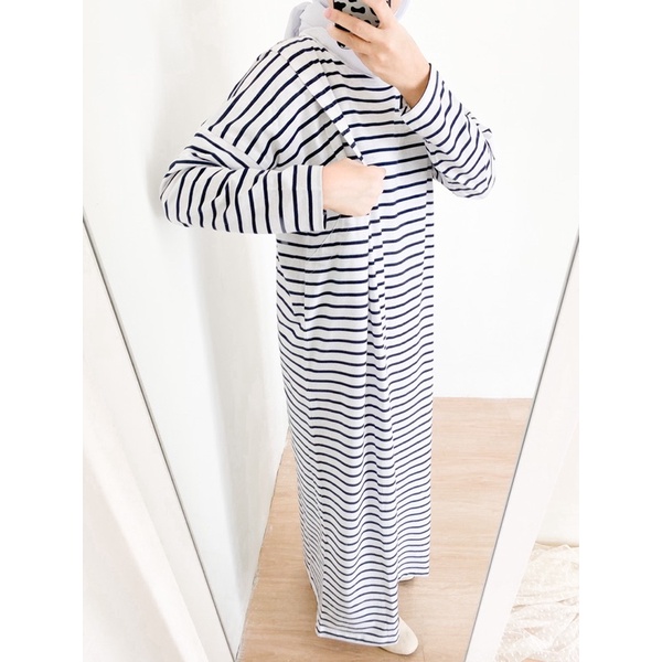 Bymeldev Basic Stripes Dress Motif Salur Busui dan Nonbusui