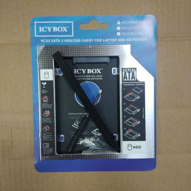 Icybox Caddy Harddisk &amp; SSD 9,5mm Slim Sata