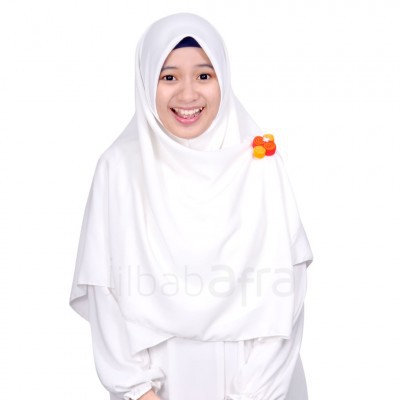 Jilbab Arfa Siera ( Segiempat JilbabArfa ) Hijab Segiempat Warna Broken White