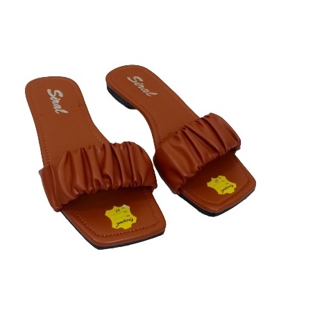 Sandal Kerut Terbaru Siral /Sandal Teplek Wanita Simpel