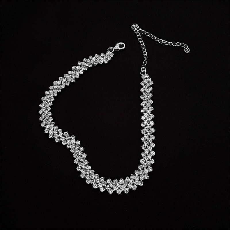 Kalung Choker Full Berlian Gaya Jepang Dan Korea