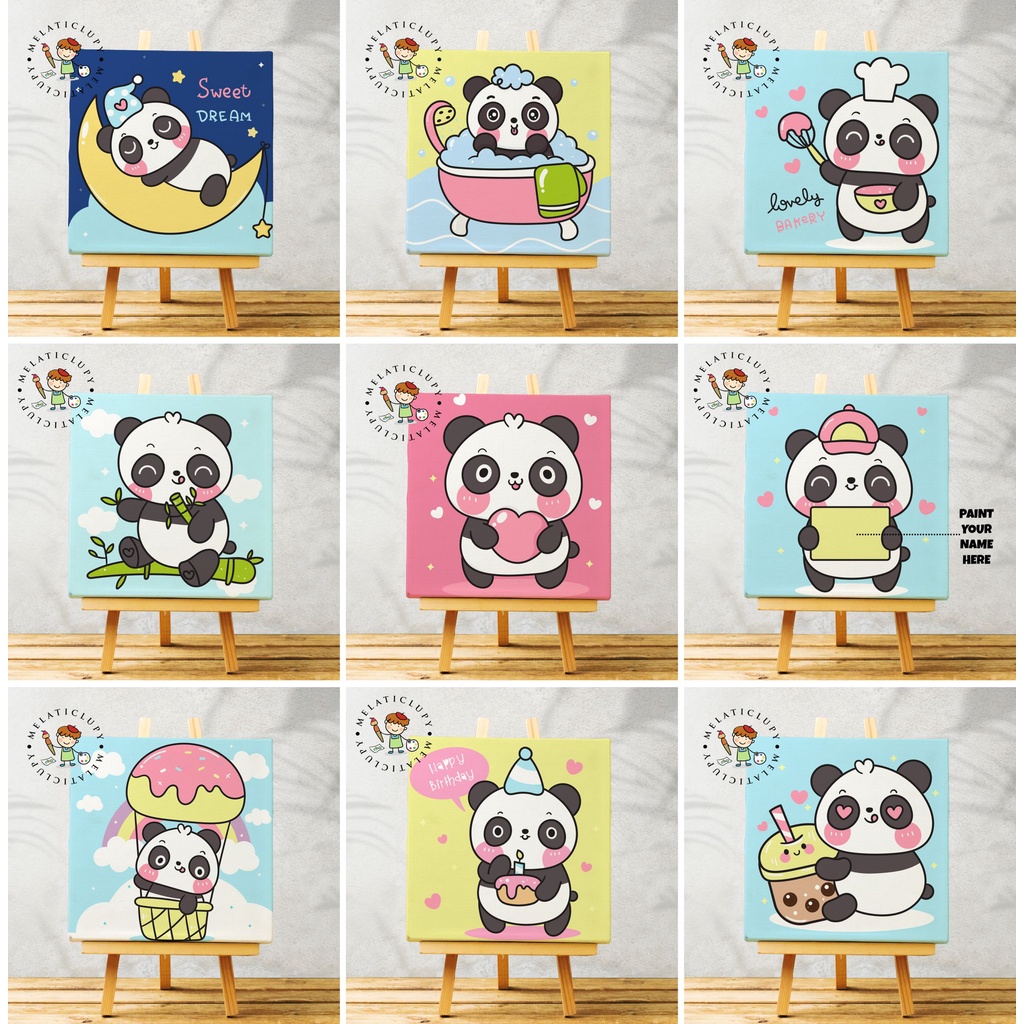 

PAINT BY NUMBER KANVAS 20x20cm PANDA