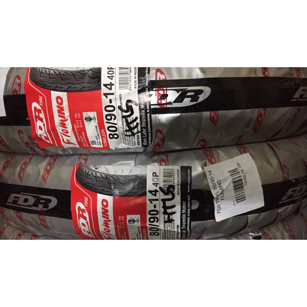 BAN LUAR FDR 80/90-14 FLEMINO TUBELESS DEPAN MATIC MIO BEAT VARIO XEON