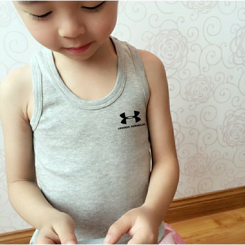 Singlet Anak UNDER Kaos Singlet Anak Unisex Usia 2-10th Baju Singlet Anak Cotton Combed