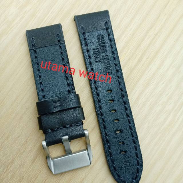 TALI KULIT JAM TANGAN 24mm bisa uat semua jenis jam warna hitam c0klat