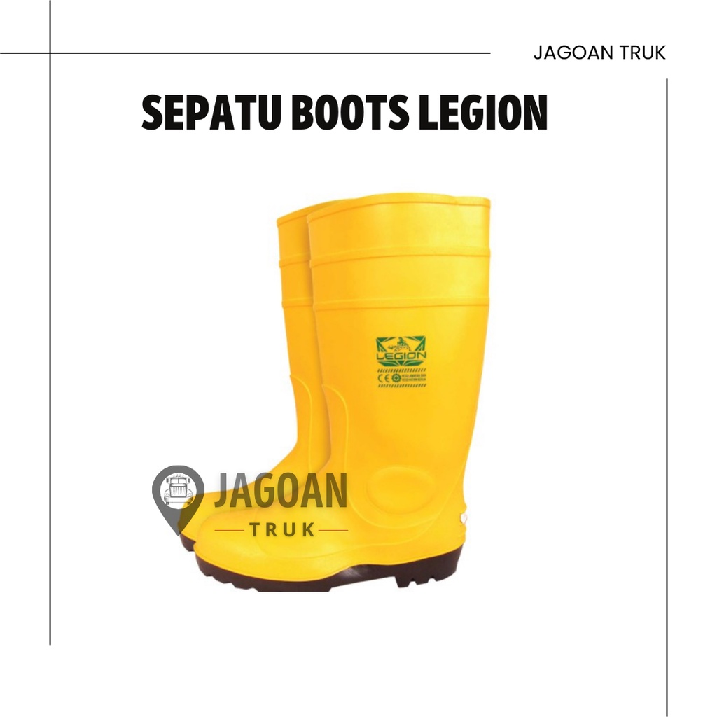 Sepatu boot safety + besi Pelindung LEGION