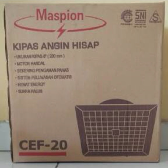 Maspion CEF 20 Exhaust Fan Plafon Langit / Kipas Hexos