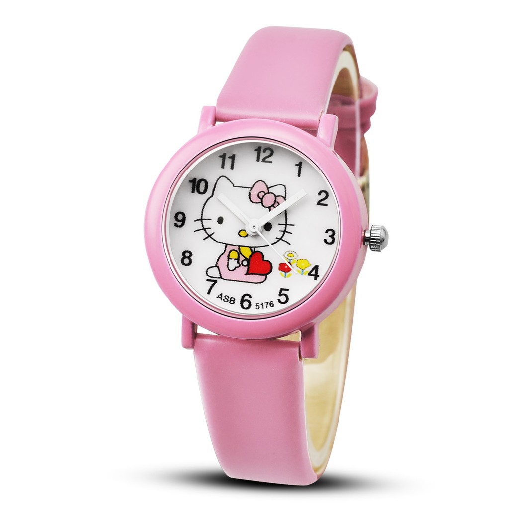  Hello  Kitty  Kartun Jam  Tangan Perempuan Kulit Jam  tangan 