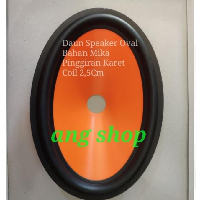 Daun Kertas Speaker Oval Mika Karet Coil 25Mm |100 % Berkualitas