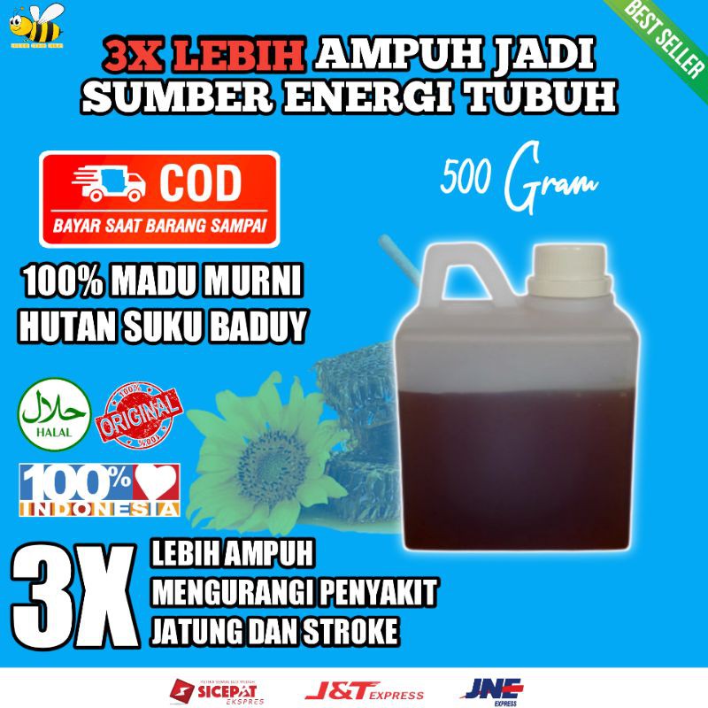 

Madu Badui MADU HONEY HUTAN ASLI MURNI SUPER PRAMUKA ODENG MULTIFLORA AL SHIFA URAY 500gram