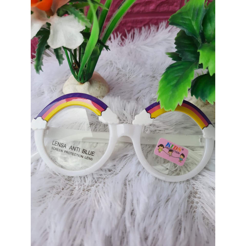 Kacamata Anak-anak type LC746A Glasse Round Computer Anti Radiation Anti Blue Light Lens Kacamata Ringan