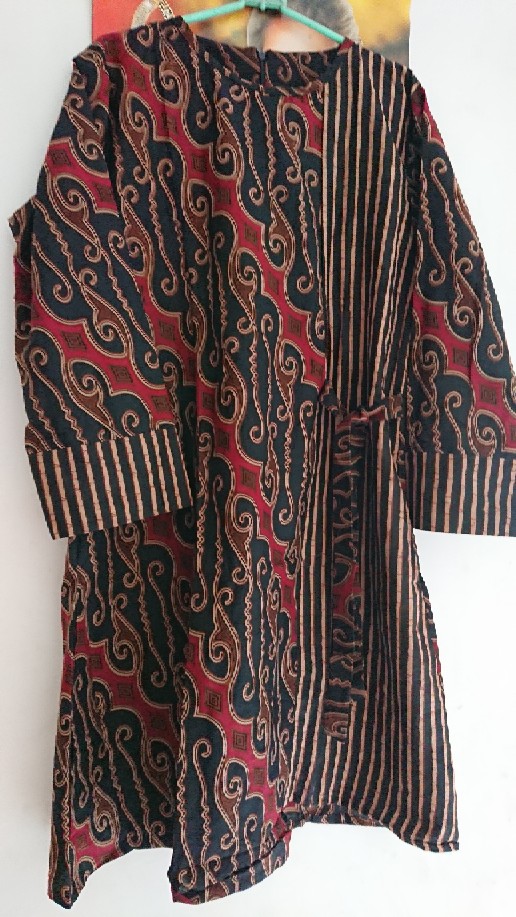 M-l-xl-xxl Batik Tunik Wanita Asj Sa Hrb026 Kenongo Pekalongan Sogan Tulis