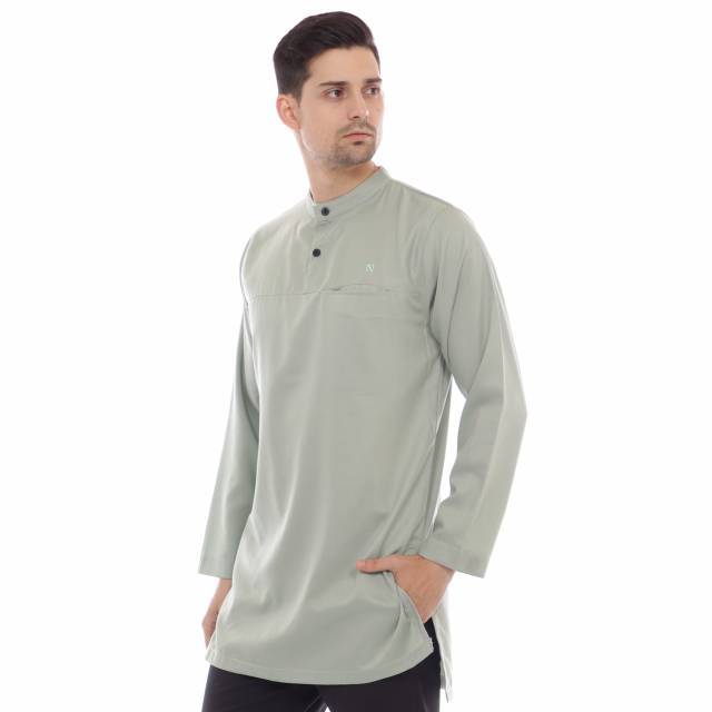 BAJU KOKO LENGAN PANJANG LIST HEDLONG FASHION MUSLIM MODEL