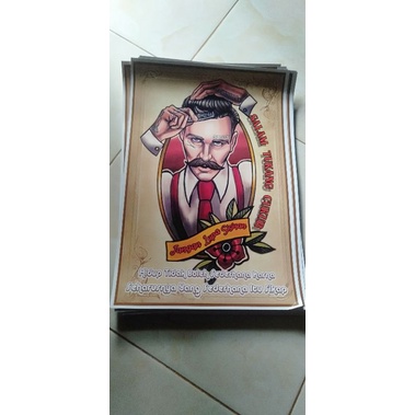 poster barbershop potong rambut