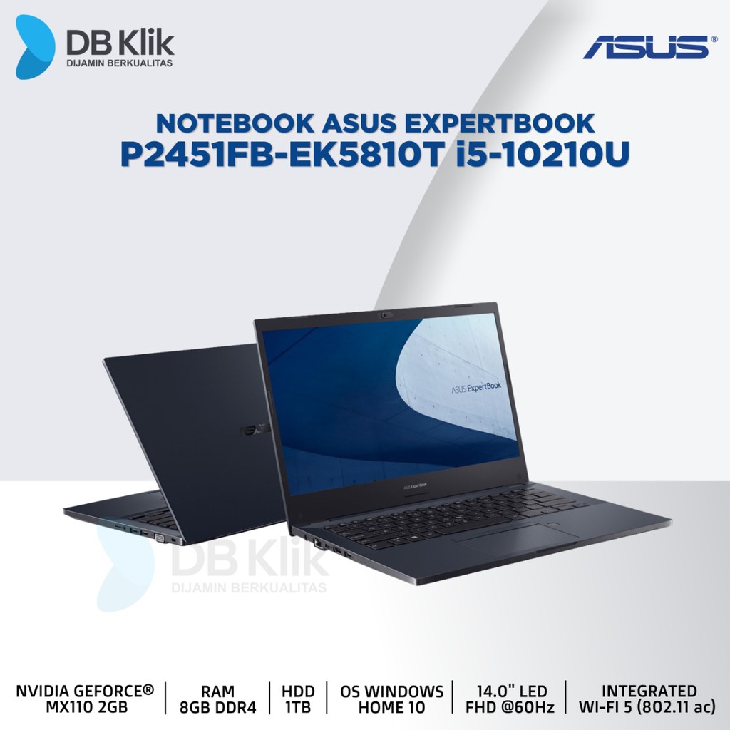 Notebook ASUS P2451FB-EK5810T i5-10210U 8GB 1TB MX110 2G Windows10 14&quot;