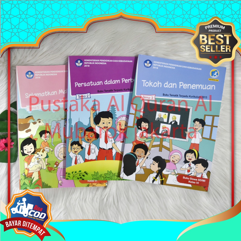 READY ~ Buku Tematik Terpadu Kurikulum 2013 Untuk Siswa Kelas 6 SD/MI Lengkap Semester 1 Dan 2 Origi